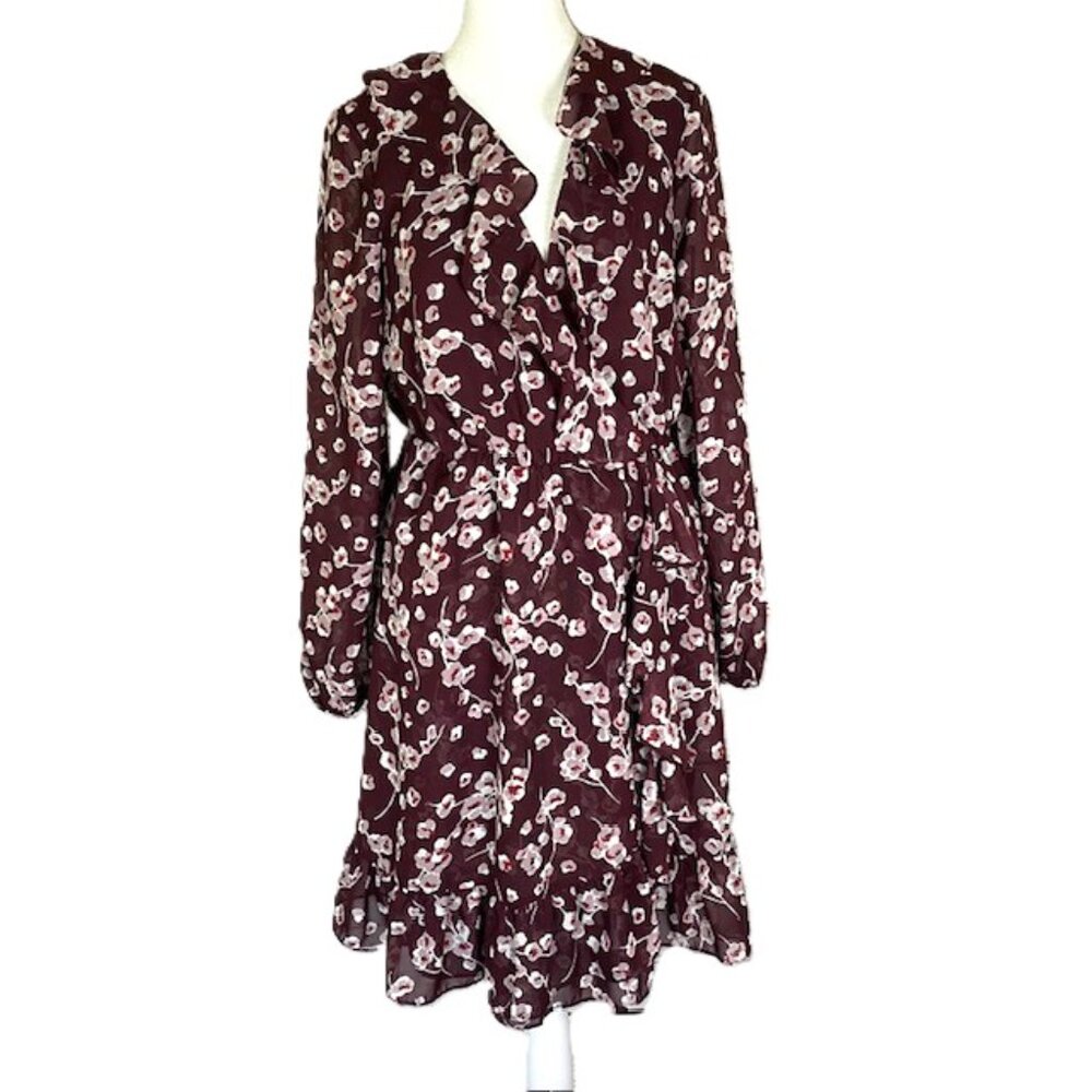 International Concepts Dress Women's Size 4 Floral print long sleeve knee length